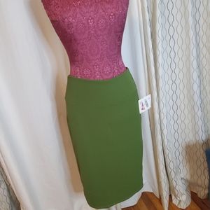 Lularoe cassie skirt size L green